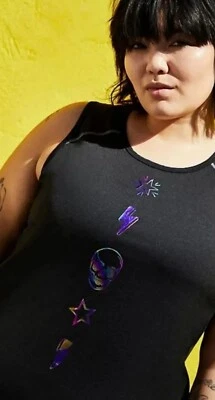 Camiseta deportiva árrida negra salvaje calavera lámina metálica absorbente activa talla 22-24 nuevo con etiquetas Foto 1 de 4