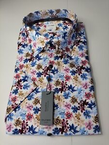RRP £60-80 Olymp Men's Designer Formal Dress Shirt 18"/46cm Neck Comfort Fit SS