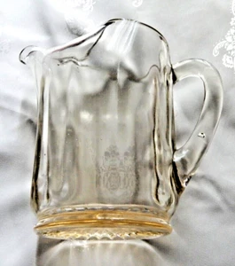 LARGE BEER OR WATER JUG DEPRESSION GLASS "MARIGOLD TONES" CROWN CRYSTAL GOODUSED - Picture 1 of 6