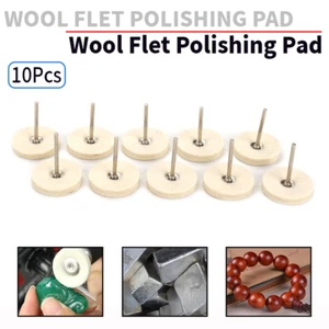 10Pcs 25/38mm Felt Wool Polishing Buffing Wheel Buffer Grinder For Rotary Tool - Picture 1 of 8