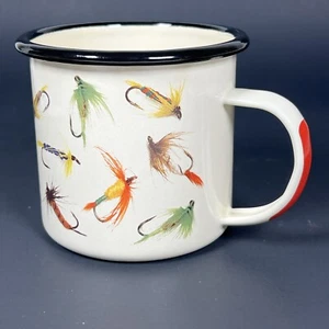 Gentleman's Hardware Fly Fishing Flies Enamel Camping Mug For The Outdoorsman - Picture 1 of 6