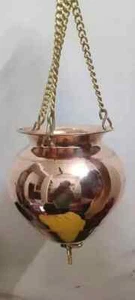 Vedic Shirodhara Pot Copper (2.5 LTR) with Chain, Valve, and Nozzle. - Picture 1 of 3
