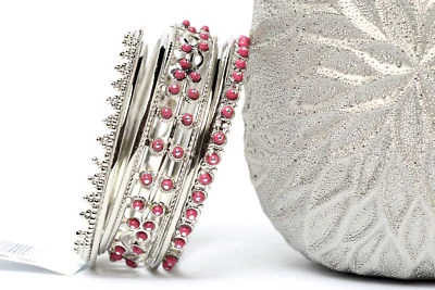 Conjunto de brazalete brazalete metálico Bollywood de moda para mujer Foto 1 de 4