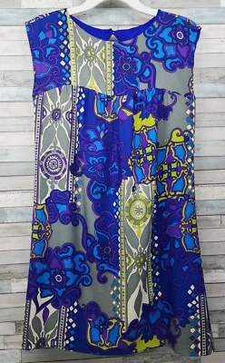 Vestido de seda Alice Trixi para mujer talla pequeña azul estampado floral cambio Anthropologie Foto 1 de 4