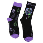 2 Pairs Baumwolle Halloween-Skelett-Socken Liebhaber Halloween-Pantoffel-Socken