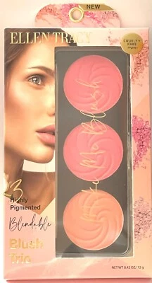 Ellen Tracy 3 Highly Pigmented Blush Trio FROM ROSE TO PINK TO DEEPER PINK - Image 1 of 3