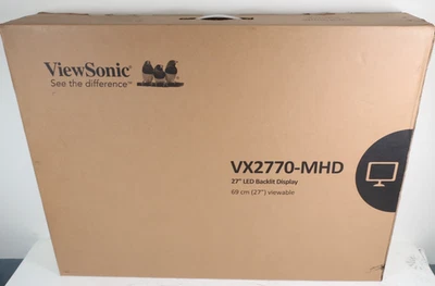 NEW ViewSonic VX2770-MHD 27” Full HD 1080p LED Monitor – SEALED – Free Shipping - Image 1 of 4
