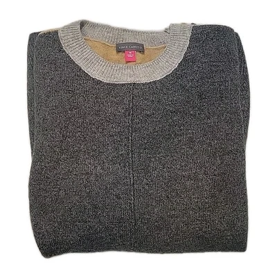 Suéter Pullover Vince Camuto Colorblock Tejido Manga Larga Talla XL Gris y Tostado Foto 1 de 4