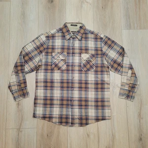 Vintage 80s Northwest Territory Acrylic Flannel Mens L (Fits XL) Plaid Baggy - Picture 1 of 6