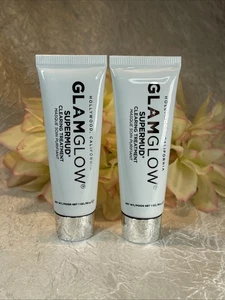 2 X GLAMGLOW Supermud Clearing Treatment Mask - 1oz Ea = 2oz Tot Sealed FreeShip - Picture 1 of 1