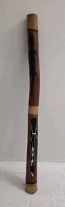 🔶️VINTAGE ABORIGINAL AUSTRALIAN INDIGENOUS DIDGERIDOO DIDJERIDU OCHRE PAINTED - Picture 1 of 11