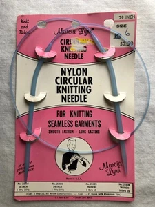 Vintage Marcia Lynn Size 6 Circular Knitting Needles Nylon 29 inch - Picture 1 of 1