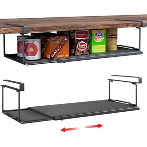 Expandable Under Cabinet Shelf, Extendable Under Shelf Storage with 0.94 Inch... - Picture 1 of 6