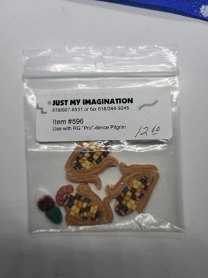 Botones Just My Imagination #596 para Pru-Dence Pigrim 5 piezas maíz Acción de Gracias Foto 1 de 2