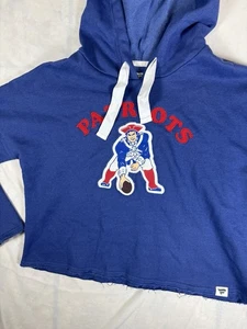 Sudadera con Capucha Fanatics New England Patriots Logo Vintage Arco Recortado Borde Crudo Para Mujer M - Imagen 1 de 6