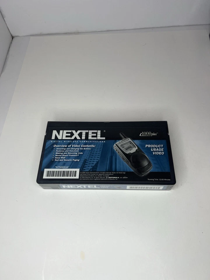 Nextel  Vintage i Series i1000 Plus Black Cellular Phone VHS Manual Rare OPP - Image 1 of 1
