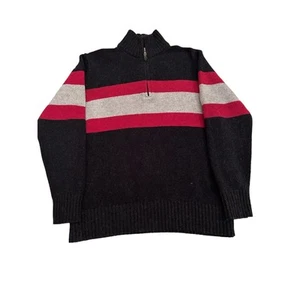 COLUMBIA Boy’s Youth Sweater sz Medium 1/4 Zip Heavy Knit Gray Pullover School - Picture 1 of 8
