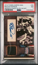 2012 Panini Americana Heroes & Legends Megan Rapinoe Jersey Auto RC /49 PSA 7
