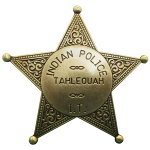Sheriffstern Indianerpolizei Stern messingfarbend - Picture 1 of 1