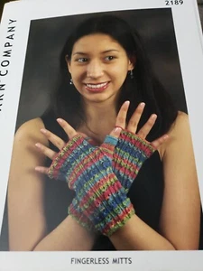  Plymouth Knitting Pattern 2189 Fingerless Mitts - Picture 1 of 1