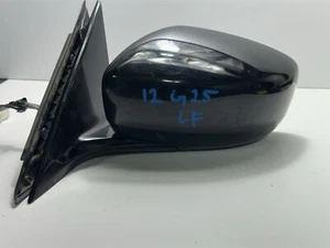 2011-2013 INFINITI G25 BLACK LEFT DRIVER SIDE VIEW MIRROR OEM M954 - Picture 1 of 14