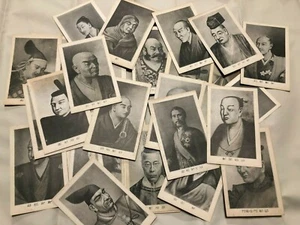 JAPANESE VINTAGE OLD JAPANESE HISTORICAL PERSON LEARNING CARD 1930 52 CARDS - Picture 1 of 11