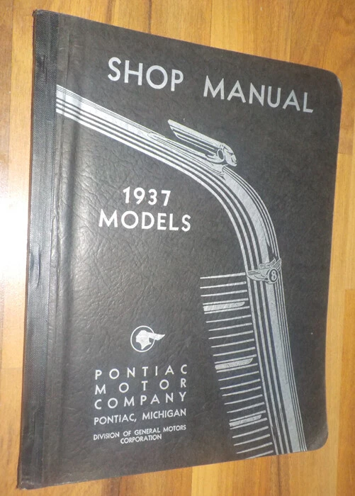 Pontiac 1937 manual de reparación de taller de servicio_6 y 8_serie 26 28_sedán de lujo_limpio Foto 1 de 4