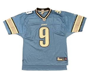 Detroit Lions Jersey Mathew Stafford Medium Mens Reebok Blue - Picture 1 of 5