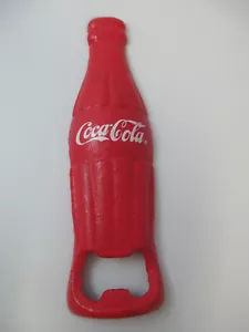 Coca-Cola Bottle Opener Red Cast Iron Contour Bottle Shaped - Picture 1 of 3