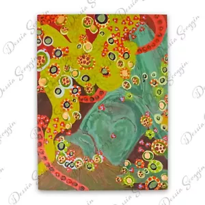 Mixed Media Abstraktes Original Kunstwerk Acryl Gemälde Birke Platte 18x24" OOAK - Bild 1 von 1