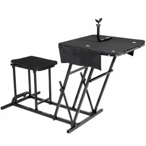 Folding Shooting Bench Seat with Adjustable Table Gun Rest Height Adjustable - Picture 1 of 10
