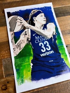 Seimone Augustus 11x17 Art Print - Minnesota Lynx LSU WNBA - Picture 1 of 1