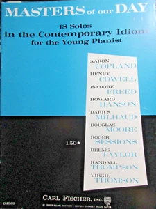 Piano - Masters of Our Day: 18 Contemporary Solos - Carl Fischer, Inc. 1963 - Picture 1 of 6