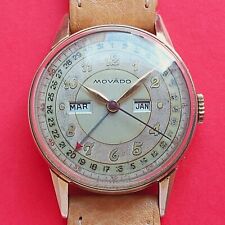 Movado Triple Calendar watch Vintage Rare pointer date with day & month 54816