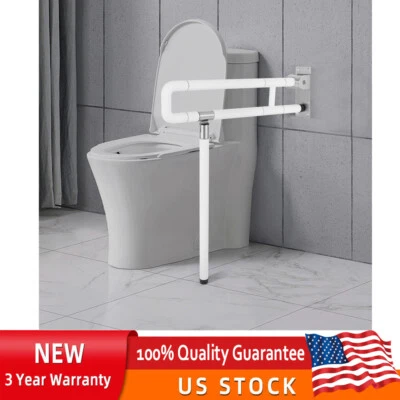 Barras de apoio dobráveis para deficientes trilhos para banheiro trilho de segurança - Imagem 1 de 4