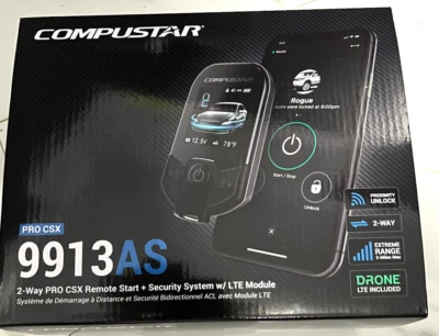 Compustar CSXP9913-AS PRO All-in-One 2-Way Remote Start w/LTE Module 3-Mile NEW* - Image 1 of 2