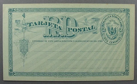 DOMINICAN REPUBLIC  Early 2 Centavos Unused Postal Card ~4663 Cover