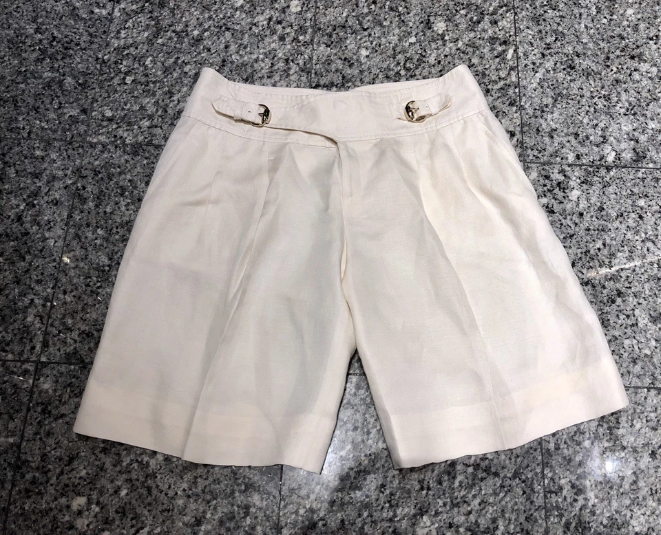 GUCCI White Linen Shorts - Image 1 of 4