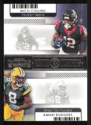 2021 Panini Contenders Round Numbers #17 Amari Rodgers/Nico Collins - Image 1 of 2