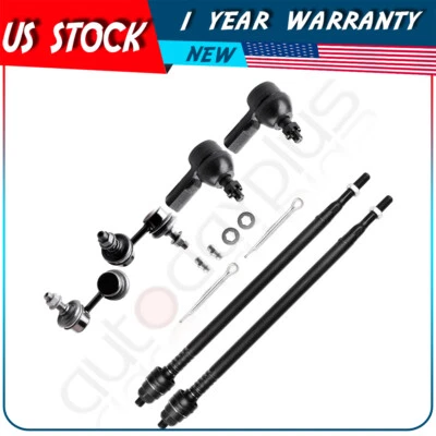 For 2001-2005 Acura EL Honda Civic 6Pc Front Steering Sway Bar Inner Tie Rod End - Image 1 of 4