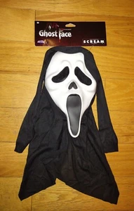 Máscara facial Scream Ghost Fun World DIV con capucha - totalmente nueva y etiquetada nueva con etiquetas - Imagen 1 de 2