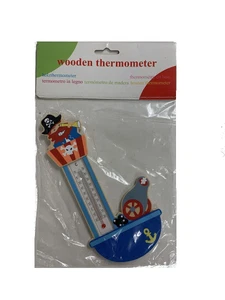 TRÄ PRESENT Kinder Thermometer Pirat 2.Wahl | Zimmerthermometer Raumthermometer - Bild 1 von 2