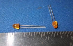 MV53154 BULLET LED YELLOW DIFF 5MM ROUND T/H NEW RARE LOT 10 PIECES - Picture 1 of 2