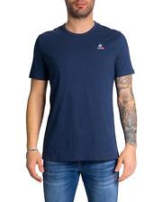 Le Coq Sportif Short Sleeve Round Neck T-Shirt  -  T-Shirts  - Blue