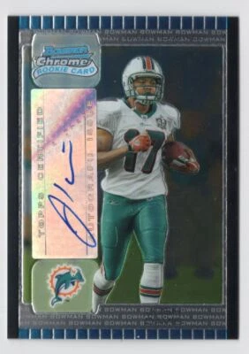 2005 Bowman Chrome ROOKIE AUTO Josh Davis Rookie Auto Miami Dolphins #243 - Image 1 of 2