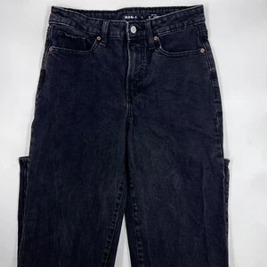 Old Navy Womens Loose Jeans Size 6 Black Cotton Blend Relaxed Fit Straight Leg - Imagen 1 de 10