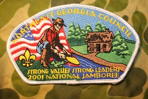 BSA Boy Scout 2001 National Jamboree NE Georgia Council Shoulder white bdr Patch - Bild 1 von 2