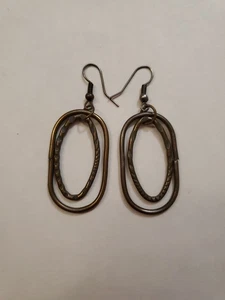 Double Ring Drop Earrings - Picture 1 of 3