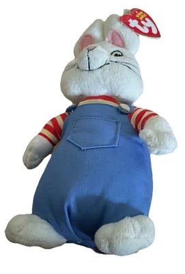New Nick Jr. TY Beanie Babies 7" 2011 Max Plush From Max and Ruby Blue Overalls - Image 1 of 4