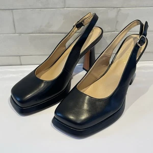 Ann Creek Damen Plateau Slingback eckige Zehenpartie High Heels neu ohne Karton schwarz Größe 10M - Bild 1 von 7